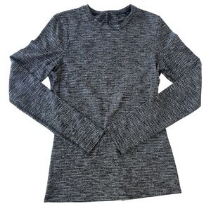 Lululemon Athletica Charcoal Long Sleeve Top Heathered Black/Grey